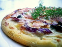 Photo de la Recette: PIZZA FINE AU SAUMON FUMÉ