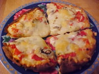 Photo de la Recette: Pizza Pita au Chèvre et aux Poivron