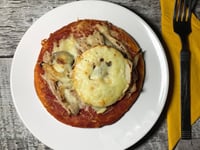 Photo de la Recette: Pizza Tomate Porc et Pommes