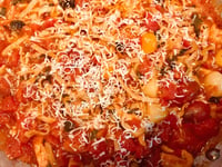 Photo de la Recette: Poêlée de Pâtes, Tomates, Légumes Fromagés
