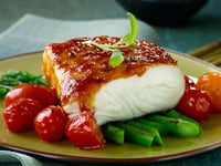 Photo de la Recette: Poisson Glacé Accompagné D’asperges et de Tomates Cerises