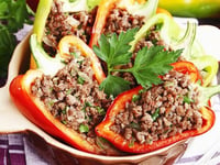 Photo de la Recette: Poivrons Farcis au Boeuf