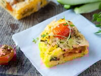 Photo de la Recette: Polenta aux Oignons et Tomates Confites