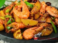 Photo de la Recette: Pomme de Terre aux Crevettes Poêlées