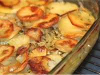 Photo de la Recette: POMMES DE TERRE AU FOUR AUX OIGNONS ULTRA FONDANTS