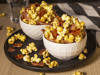 Photo de la Recette: Popcorn au Caramel, Jambon et Bacon
