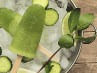 Photo de la Recette: Popsicle Margarita au Melon Miel et Concombre