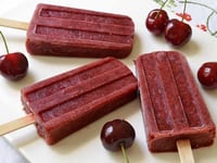 Photo de la Recette: Popsicles ou Esquimaux Cerises et Fraises