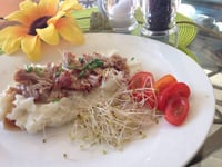 Photo de la Recette: Porc Effiloché sur Patate à L'ail