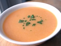 Photo de la Recette: POTAGE AU CHOU-FLEUR, CAROTTES ET CHEDDAR FORT