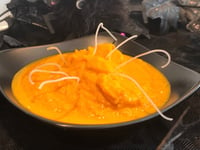 Photo de la Recette: Potage aux Carottes et Araignée Blanche pour L'halloween