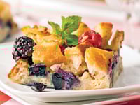 Photo de la Recette: Pouding au Pain aux Petits Fruits sur le Gril
