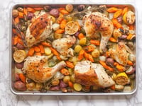 Photo de la Recette: Poulet au Citron et aux Légumes dans une Plaque à Pâtisserie