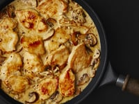 Photo de la Recette: POULET CRÉMEUX AUX CHAMPIGNONS