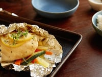 Photo de la Recette: POULET ET JULIENNE DE LÉGUMES EN PAPILLOTE