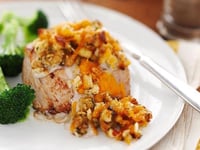 Photo de la Recette: POULET ET LÉGUMES AU FROMAGE AU FOUR