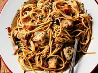 Photo de la Recette: POULET ET PÂTES ALLA CARBONARA