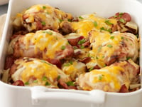Photo de la Recette: Poulet et Pommes de Terre Rouges Rôties