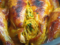 Photo de la Recette: POULET FARCI ET CUIT AU FOUR