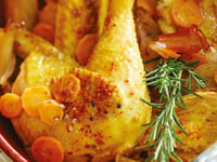 Photo de la Recette: Poulet Fermier Oignons Carottes