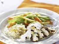 Photo de la Recette: POULET GRILLÉ, SAUCE À LA CRÈME AU CITRON