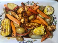 Photo de la Recette: Poulet Mariné dans la Sauce au Miel et Légumes