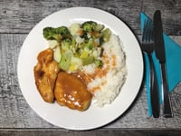 Photo de la Recette: Poulet Mariné Légumes et Riz