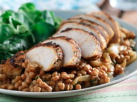 Photo de la Recette: POULET NOIRCI ET LENTILLES CRÉOLES