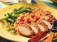Photo de la Recette: Poulet Pané au Gruau Épicé avec Salsa Soleil