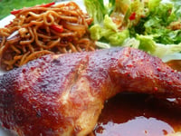 Photo de la Recette: Poulet Rôti au Saté et Sauce D'huîtres