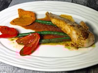 Photo de la Recette: Poulet Sauce Brun et Légumes du Jardin