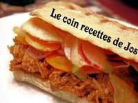 Photo de la Recette: ``PULLED PORK`` SANDWICH À L'EFFILOCHÉ DE PORC RÔTI