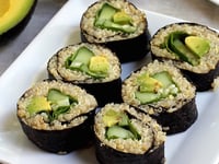 Photo de la Recette: Sushis au Quinoa, Avocat, Concombre et Épinards