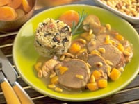 Photo de la Recette: Filet Mignon de Porc aux Cèpes et aux Fruits Secs