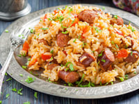 Photo de la Recette: Riz à la Saucisse Épicée