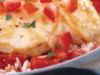 Photo de la Recette: RIZ ASSAISONNÉ AUX TOMATES ET AU POULET