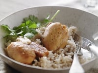 Photo de la Recette: RIZ AU POULET À L’EAU D’ÉRABLE