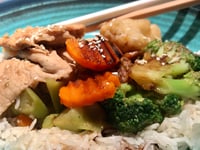 Photo de la Recette: Riz Basmati, Légumes et Porc