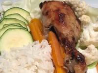 Photo de la Recette: Riz Basmati, Pilons de Poulet et Légumes