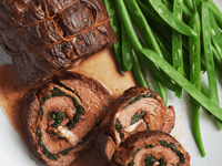 Photo de la Recette: Rôti de Bavette de Boeuf Farcie au Fromage