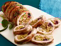 Photo de la Recette: Roti de Dinde Enrobé de Bacon