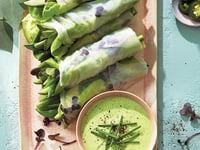 Photo de la Recette: Rouleaux Avocat, Pois mange-tout et Verdures