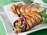 Photo de la Recette: ROULÉS D’AUBERGINE À LA TOMATE