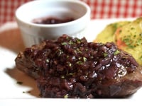 Photo de la Recette: Rumsteak sauce Échalote au Vin Rouge