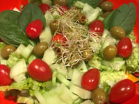 Photo de la Recette: Salade Concombres, Olives et Tomates