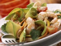 Photo de la Recette: Salade D'avocats et Pamplemousses aux Crevettes