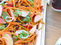 Photo de la Recette: SALADE DE CAROTTES AVEC VINAIGRETTE AU CUMIN ET MIEL