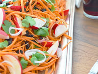 Photo de la Recette: SALADE DE CAROTTES AVEC VINAIGRETTE AU CUMIN ET MIEL