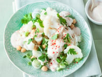 Photo de la Recette: Salade de Chou-Fleur Crémeuse aux Pois Chiches