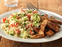 Photo de la Recette: Salade de Couscous au Poulet à Chawarma